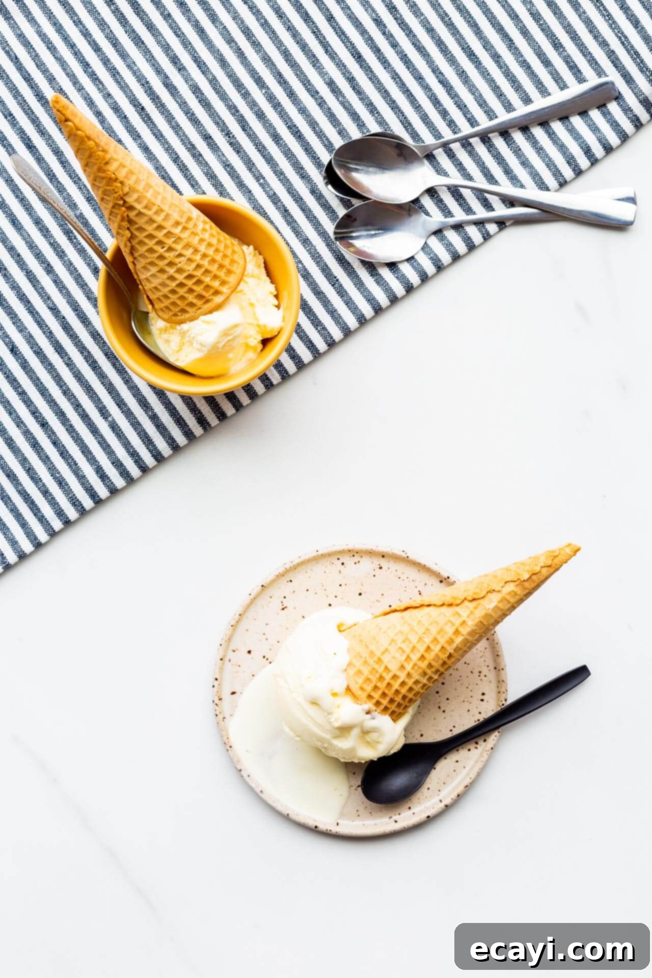 Tart and Tempting: 35 Sweet Lemon Dessert Recipes 4 Lemon Custard Ice Cream by The Bake School // FoodNouveau.com