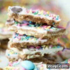 Easter Toffee Bark 2 stack of easter candy bark