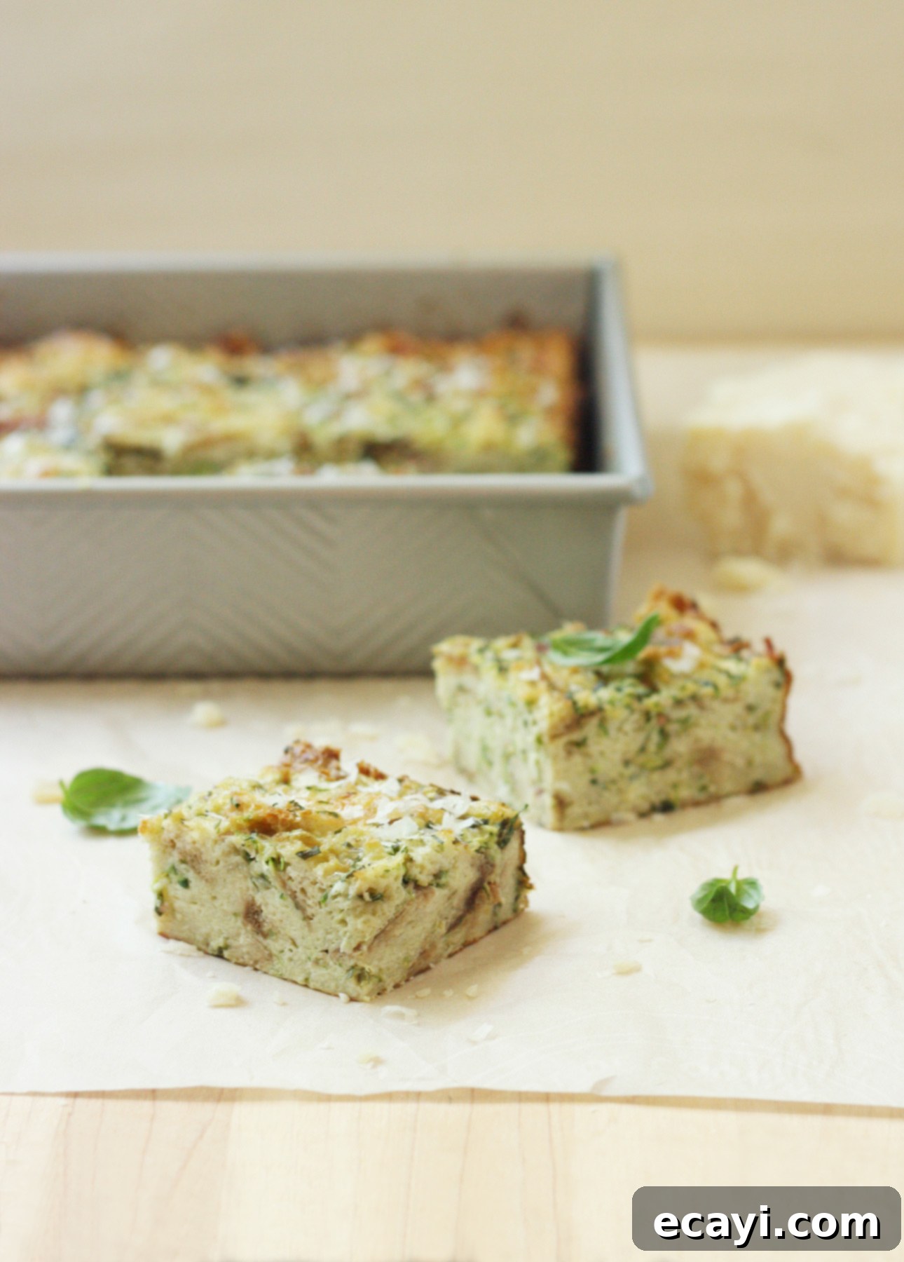 12 Must-Try Savory Egg Brunch Recipes 13 Zucchini and Parmesan Savory Bread Pudding // FoodNouveau.com
