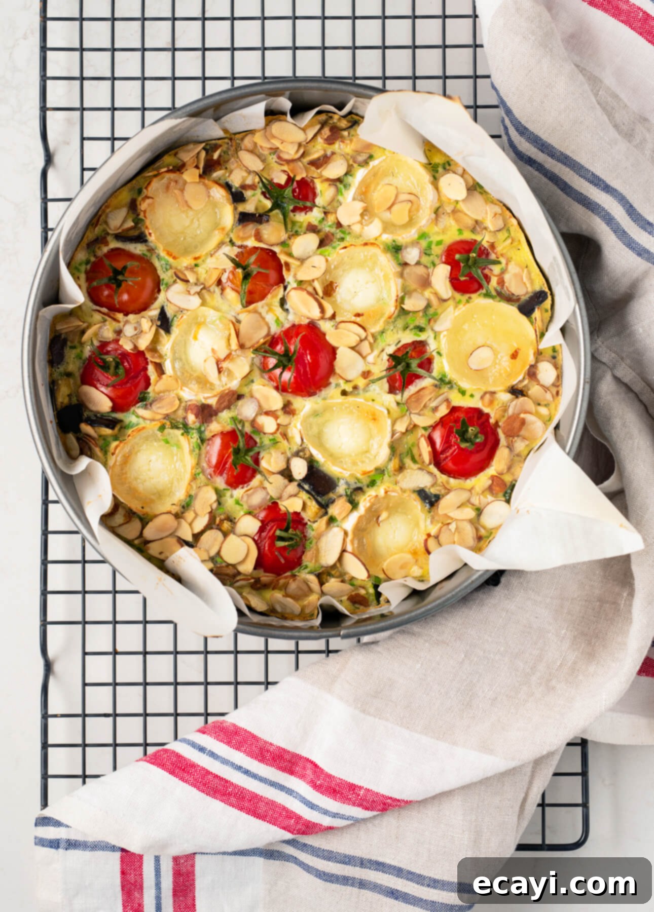12 Must-Try Savory Egg Brunch Recipes 7 Savory Clafoutis with Summer Vegetables and Goat Cheese // FoodNouveau.com