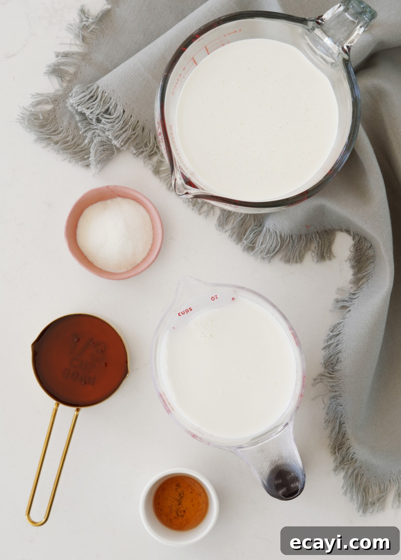 Silken Maple Indulgence 3 The ingredients required to make maple panna cotta // FoodNouveau.com