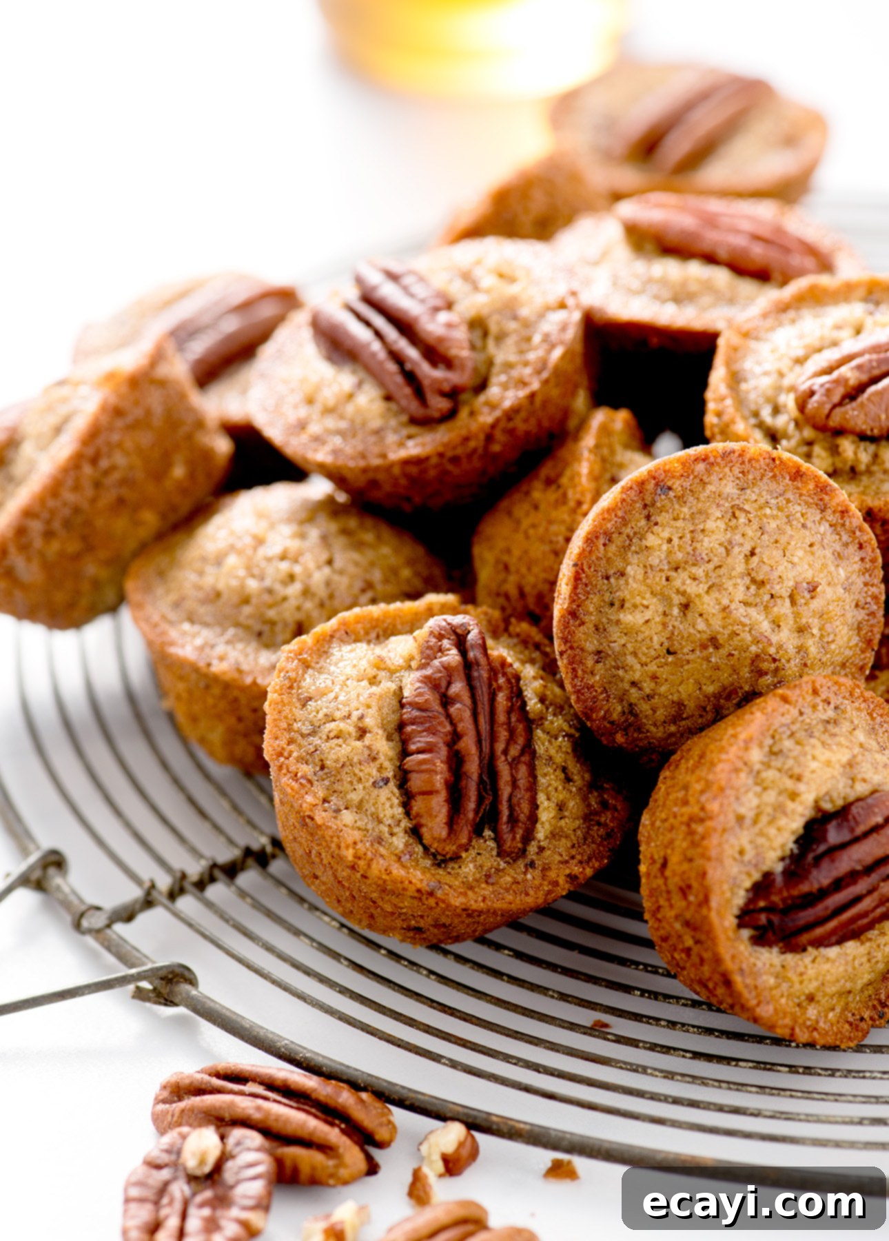 Quick and Delicious Maple Financiers 5 A closeup of Maple Financiers, a delicious French-inspired tiny cake // FoodNouveau.com
