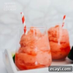 Malibu Watermelon Dream 2 glass of Malibu Slush with straw