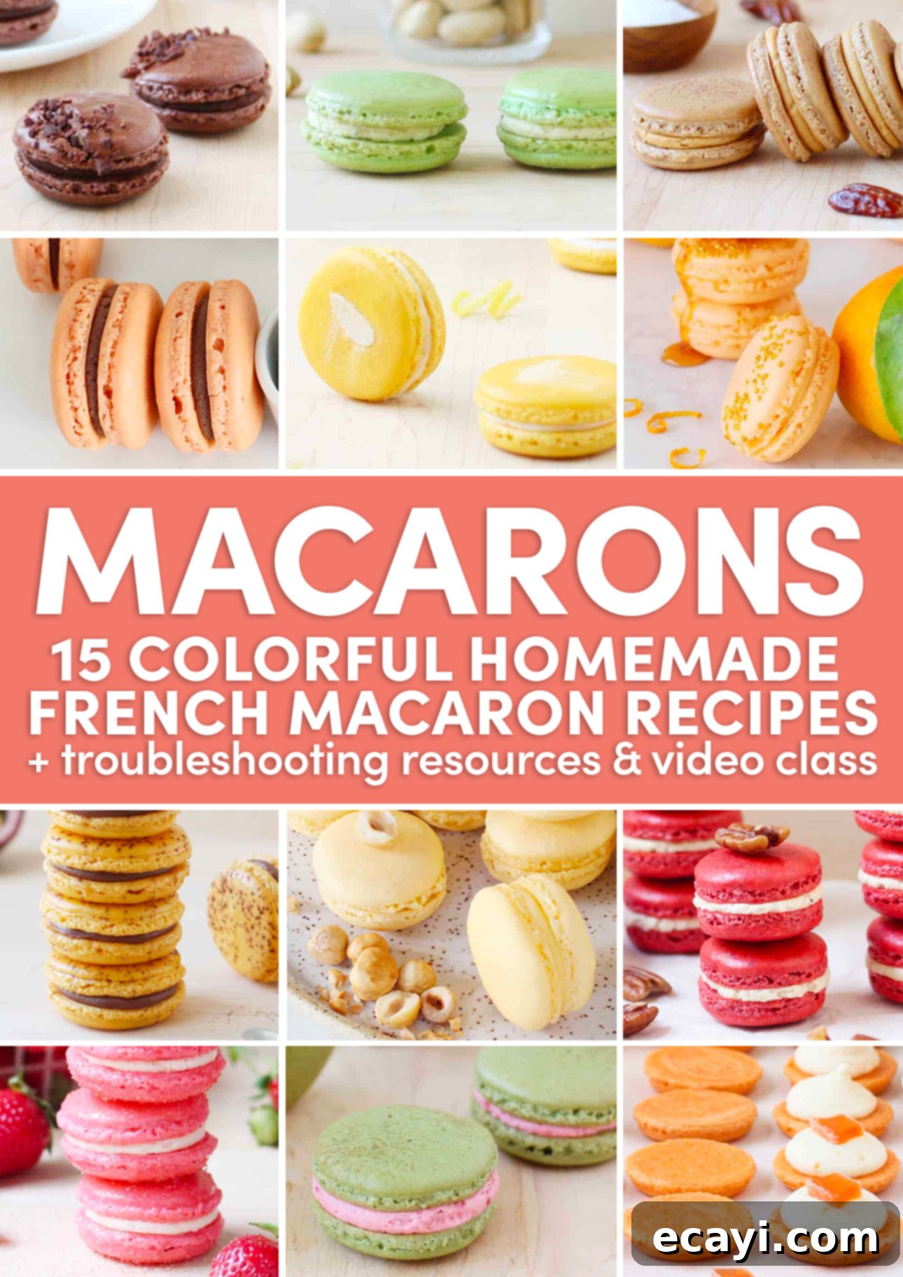 Bake a Rainbow: 15 Homemade Macaron Recipes 2 15 Colorful Homemade French Macaron Recipes // FoodNouveau.com