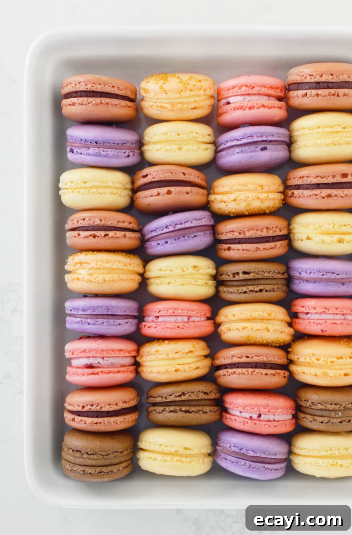 Bake a Rainbow: 15 Homemade Macaron Recipes 4 Multi-Colored French Macarons // FoodNouveau.com