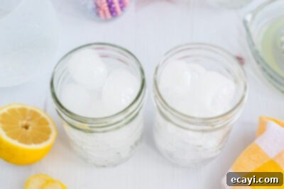 Lynchburg Lemonade 11 mason jar glasses filled with ice
