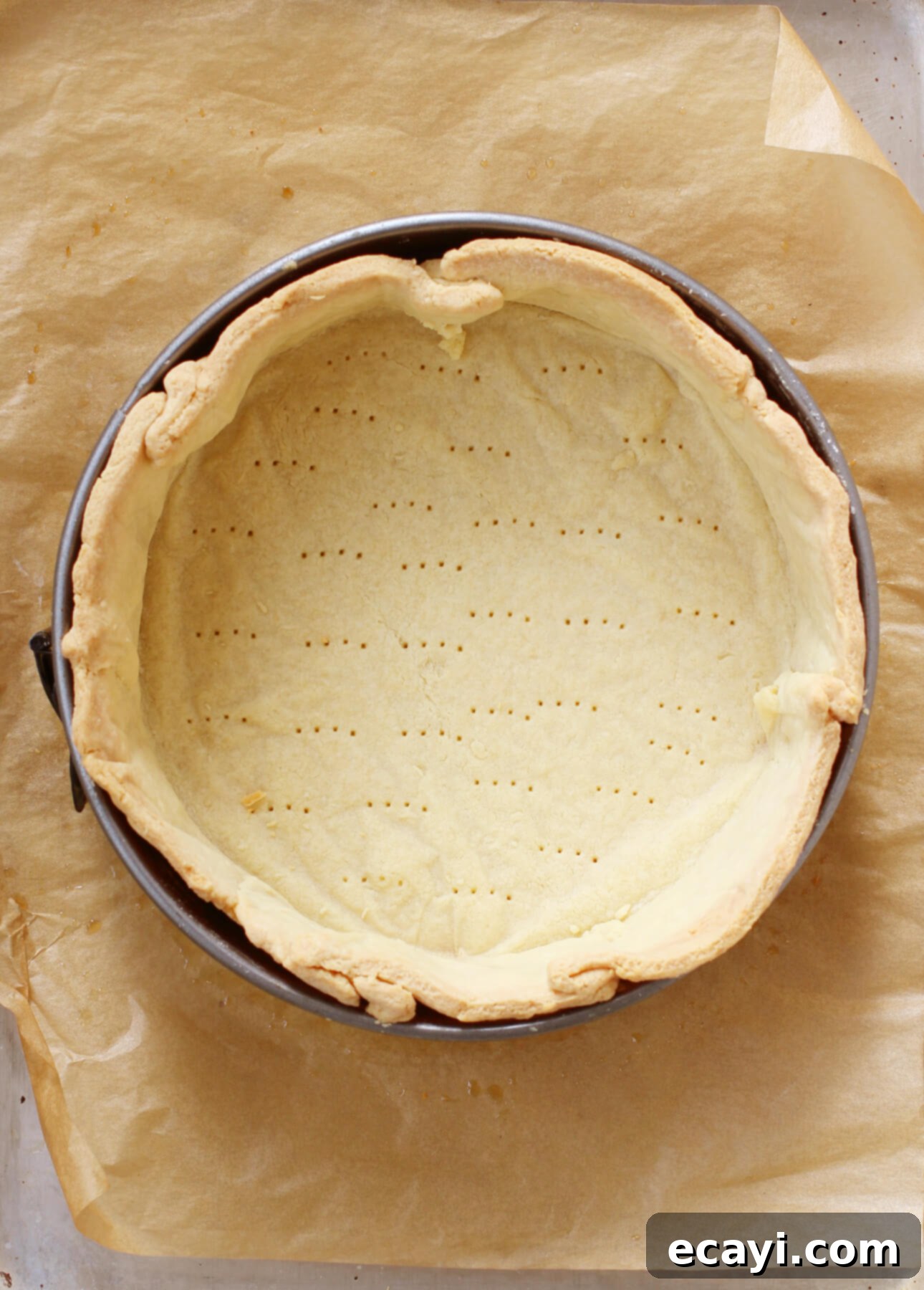 The Ultimate Quiche Lorraine 7 An empty, blind baked tart shell that will be used to make classic quiche lorraine // FoodNouveau.com