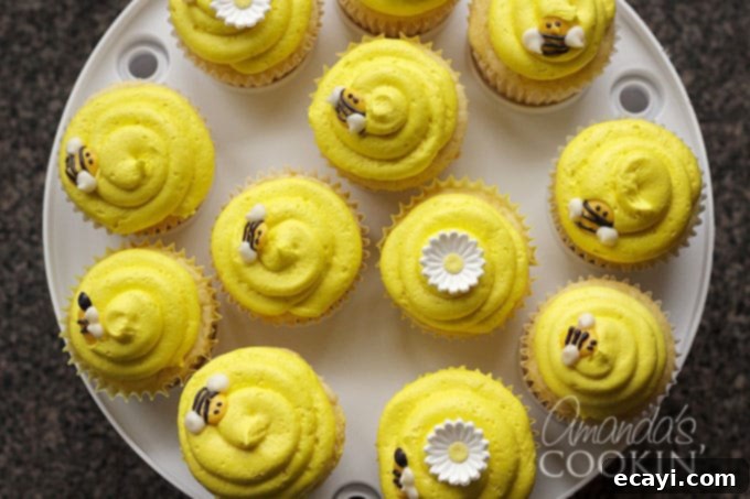 Sweet Honeybee Crowns 4 A selection of all the supplies needed to make homemade bee cupcake toppers, neatly laid out on a table