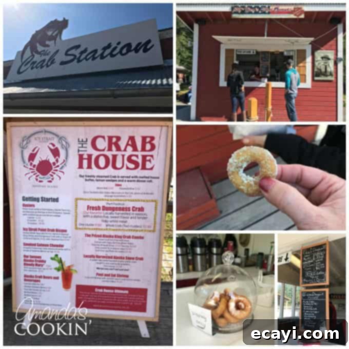 Icy Strait Point Majestic Whale Encounters 10 A small, inviting donut shop at Icy Strait Point showcasing a display of freshly made mini donuts, with a cozy atmosphere.