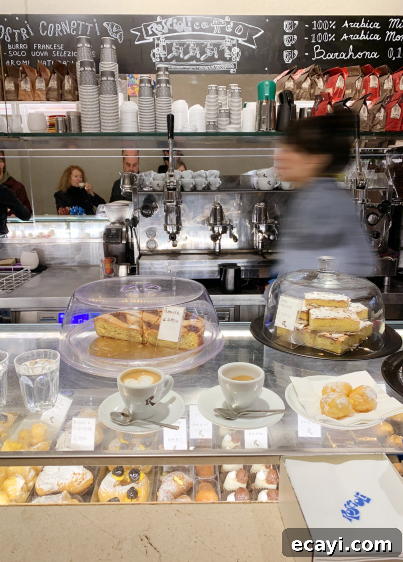 Rich Coffee Gelato 3 Coffee and pastries at Roscioli Caffè Pasticceria in Rome // FoodNouveau.com