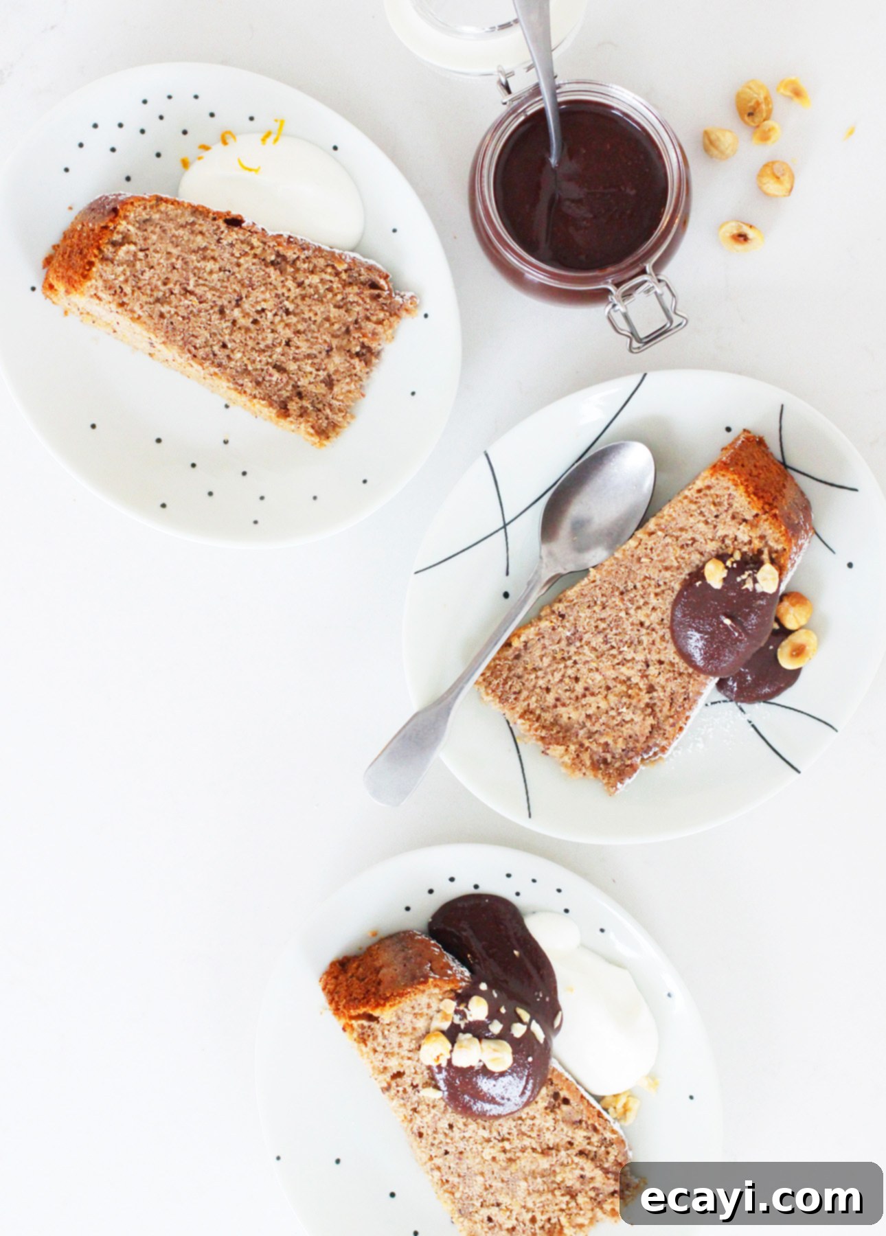 16 Italian Cake Masterpieces: Sweet Celebrations for Every Season 3 Torta di Nocciole (Italian Hazelnut Cake) served with Homemade Chocolate Hazelnut Spread // FoodNouveau.com