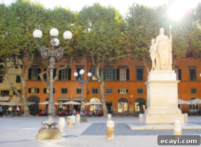 Golden Caramelized Lemon Tuscan Meatballs 3 A sunny piazza in Lucca, Tuscany, Italy