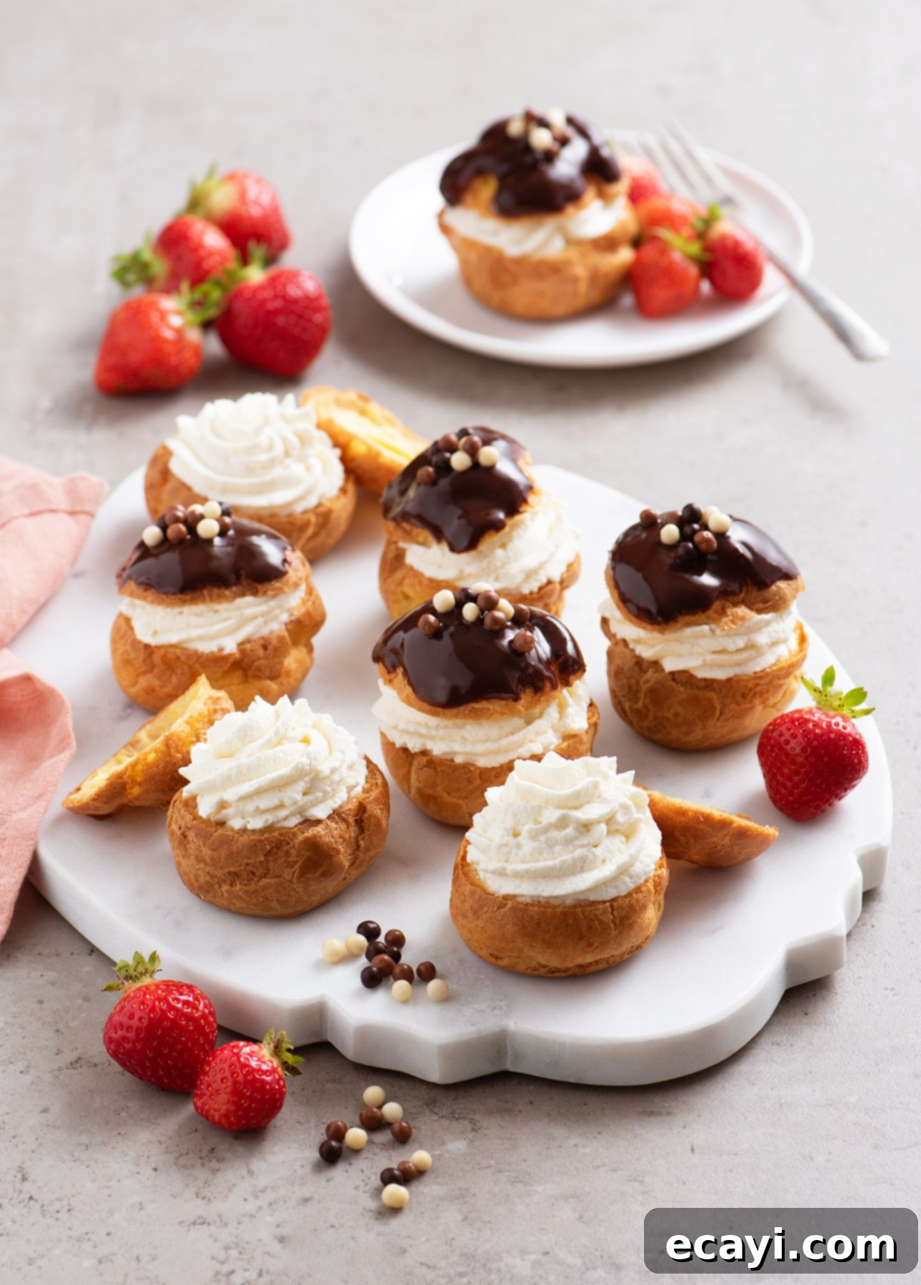 Bake Irresistible Cream Puffs 12 Expertly crafted Classic Cream Puffs, ready for filling and glazing // FoodNouveau.com