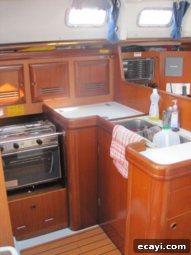 Our kitchen for the week, in a 36' sailboat called  Our kitchen for the week, in a 36' sailboat called