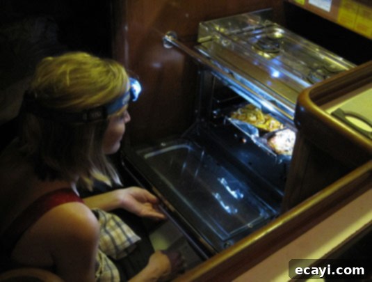 A headlamp proved to be a very helpful gadget to help me watch over the pizzas in the oven which has no interior light. A headlamp proved to be a very helpful gadget to help me watch over the pizzas in the oven which has no interior light.
