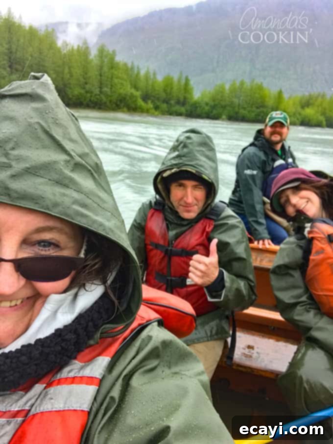 For exceptional Alaska excursion ideas, consider the Davidson Glacier Canoe Tour – an adventure through beautiful Alaska forests and out to a magnificent glacier! #alaskancruise #alaskaexcursion #canoetour #glaciertour #skagwayalaska #visitalaska #travelalaska #sponsored #princesscruises @princesscruises #comebacknew in the voyager canoe, alaska