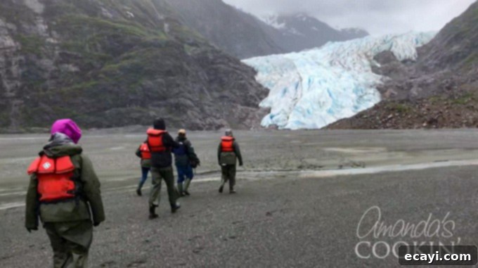 The Davidson Glacier Canoe Tour is a top choice among Alaska excursion ideas, offering a unique journey through beautiful Alaska forests and out to a magnificent glacier! #alaskancruise #alaskaexcursion #canoetour #glaciertour #skagwayalaska #visitalaska #travelalaska #sponsored #princesscruises @princesscruises #comebacknew davidson glacier trek