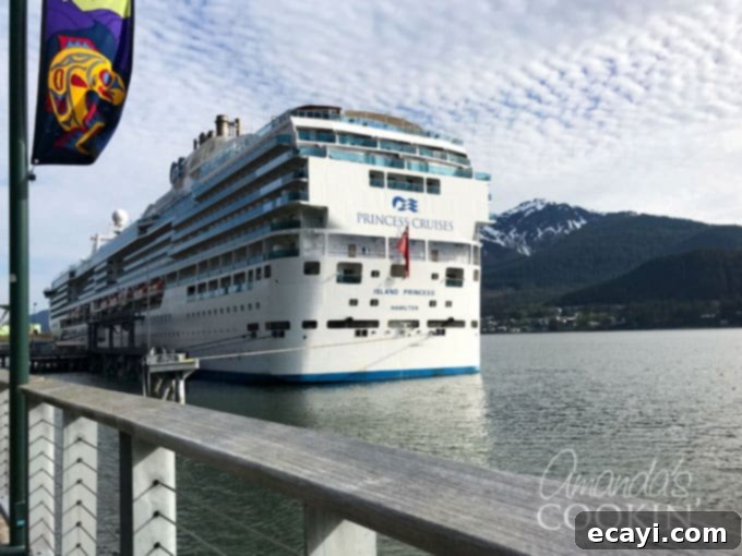 31 Recipes to Relive Your Alaskan Cruise 5 The grand Island Princess cruise ship, a vessel that offered an unforgettable culinary and travel experience in Alaska.