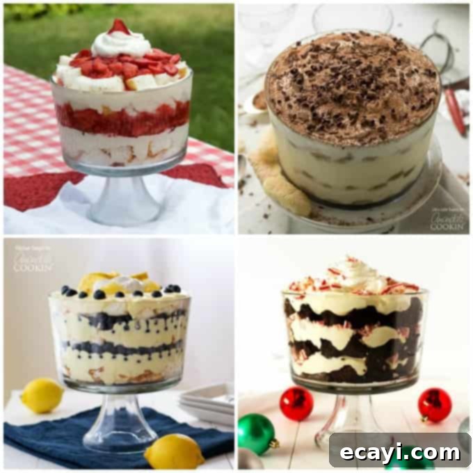 Trifle Recipes Collage Trifle Recipes Collage
