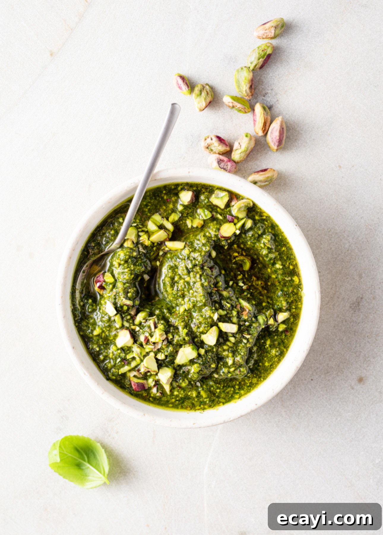 Pistachio Kissed Caprese Pasta Salad 4 Delicious and vibrant homemade Pistachio Pesto, perfect for enhancing Italian dishes.