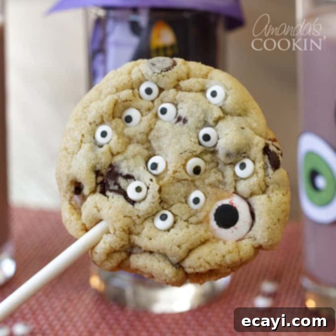 Ghoulish Grub for Your Halloween Bash 8 monster eyeball cookie pops