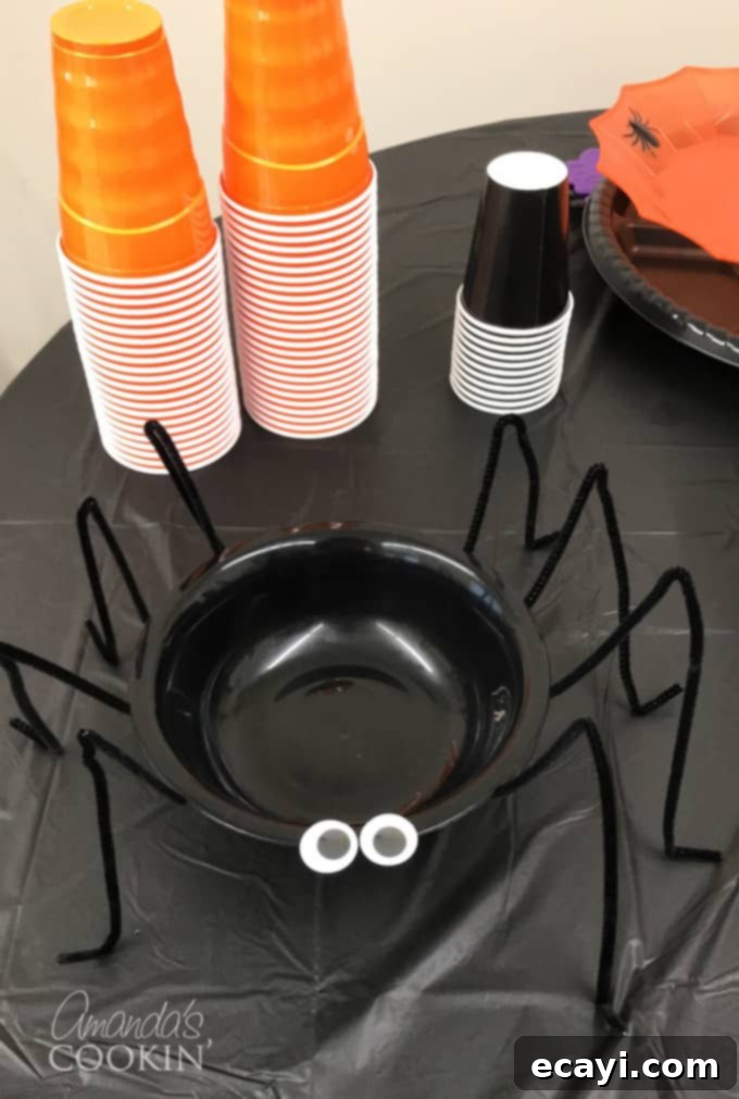 Ghoulish Grub for Your Halloween Bash 3 spider bowl