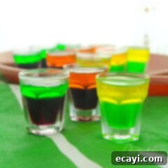 Kickoff Your Party: Football Jello Shots 6 Team-inspired football jello shots in various colors