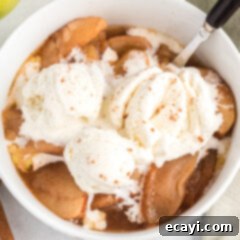 Cozy Slow Cooker Cinnamon Apples 9 Crockpot Cinnamon Apples with ice cream