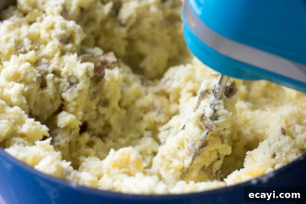 Velvety Mashed Potatoes 6 hand mixer mashing potatoes
