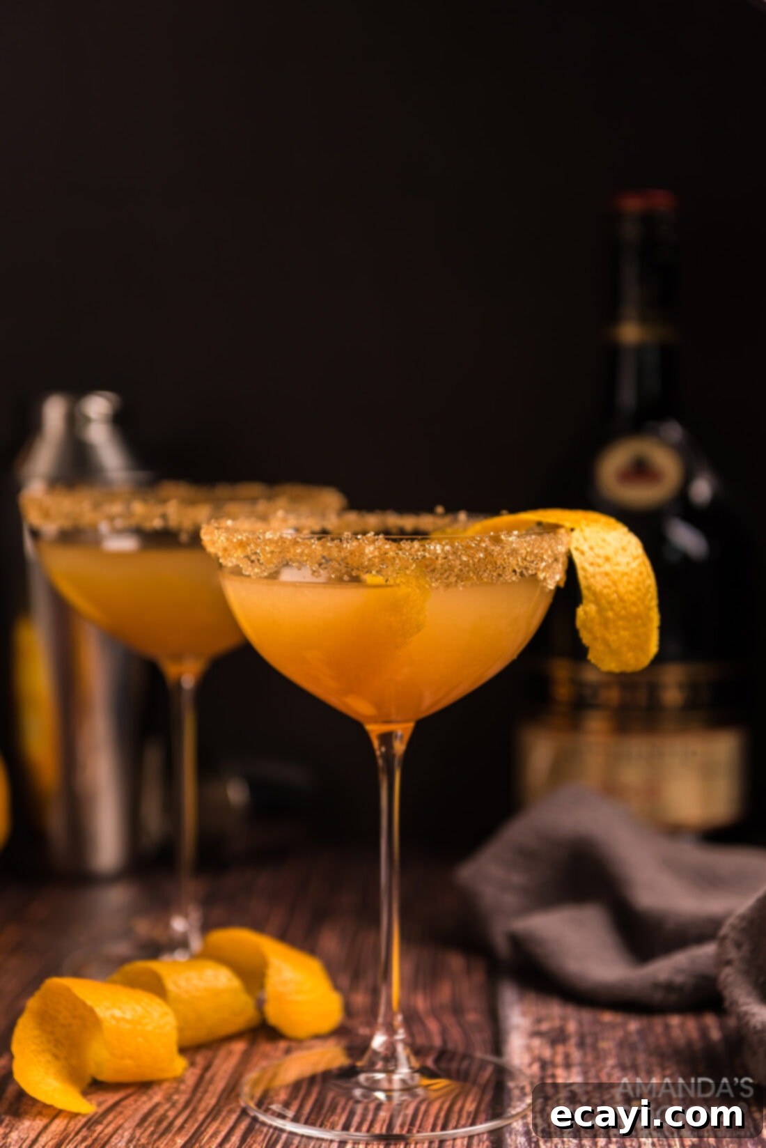 Sidecar: Tangy Elegance 8 A refreshing citrus cocktail in a beautifully presented glass, garnished with an orange slice, symbolizing the Sidecar's appeal.