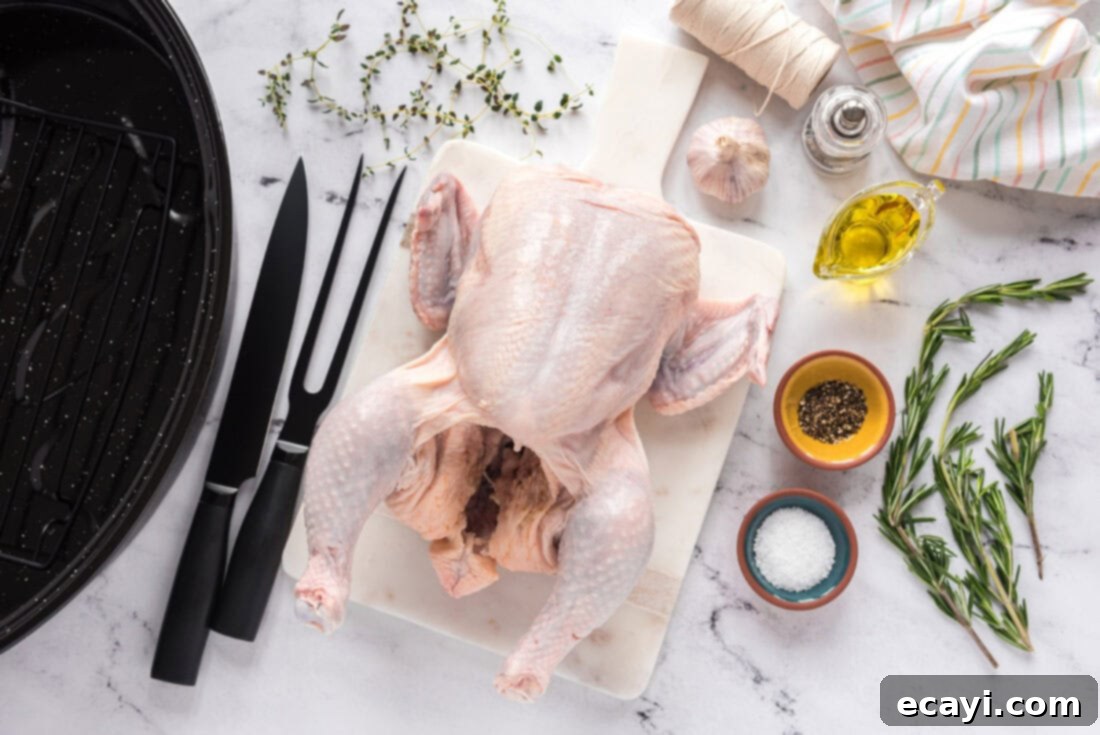 Golden Herb Roasted Chicken 4 Kızarmış Tavuk İçin Malzemeler