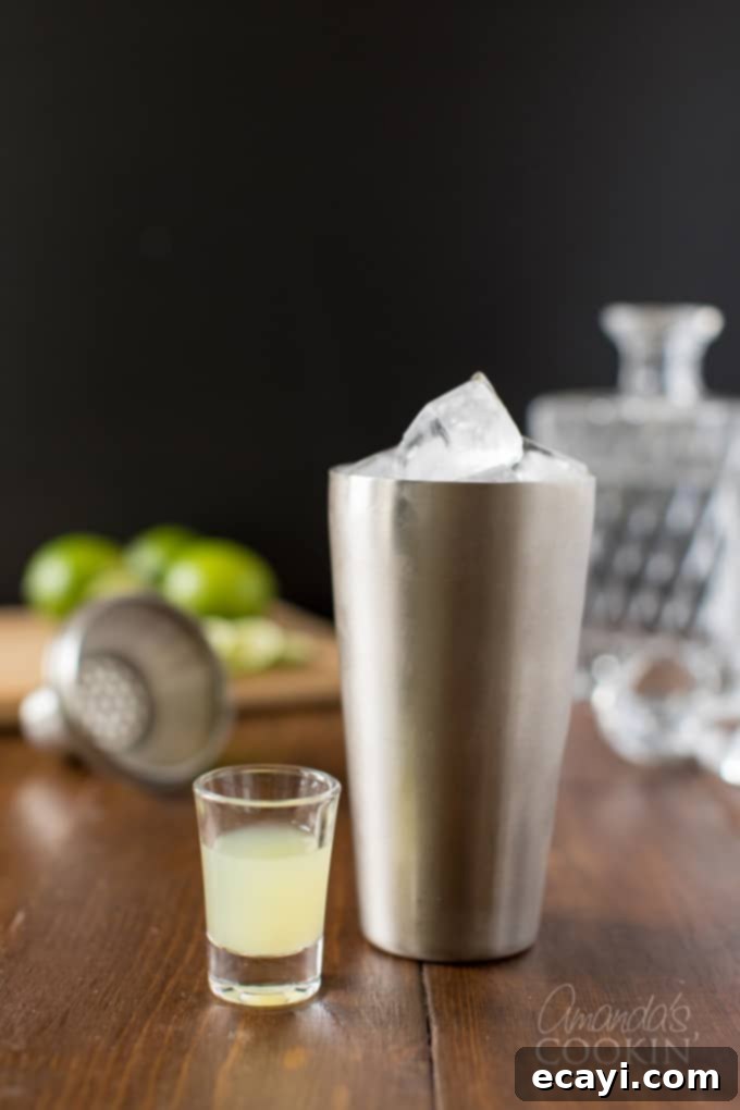 Learn to make a classic Gimlet cocktail in your own kitchen. Be sure to pull out the coupe glasses for a traditional lime adult drink you will love. #gimletrecipe #gimlet #gimletcocktail #cocktails #cocktailrecipes #gin #limejuice #ginrecipes #gindrinks #classiccocktails cocktail shaker and shot glass