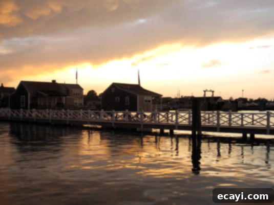 Nantucket Sunset Breathtaking sunset over Nantucket harbor