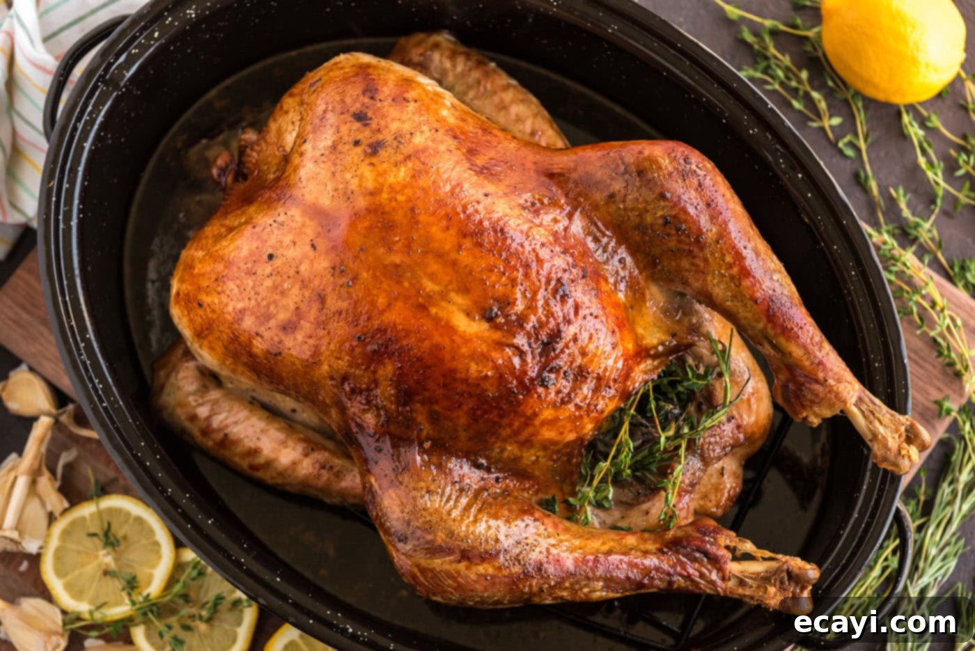 Golden Glazed Turkey 9 whole roasted turkey with golden skin