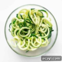 Your Guide to Perfect Zucchini Noodles 2 A bowl of zucchini noodles