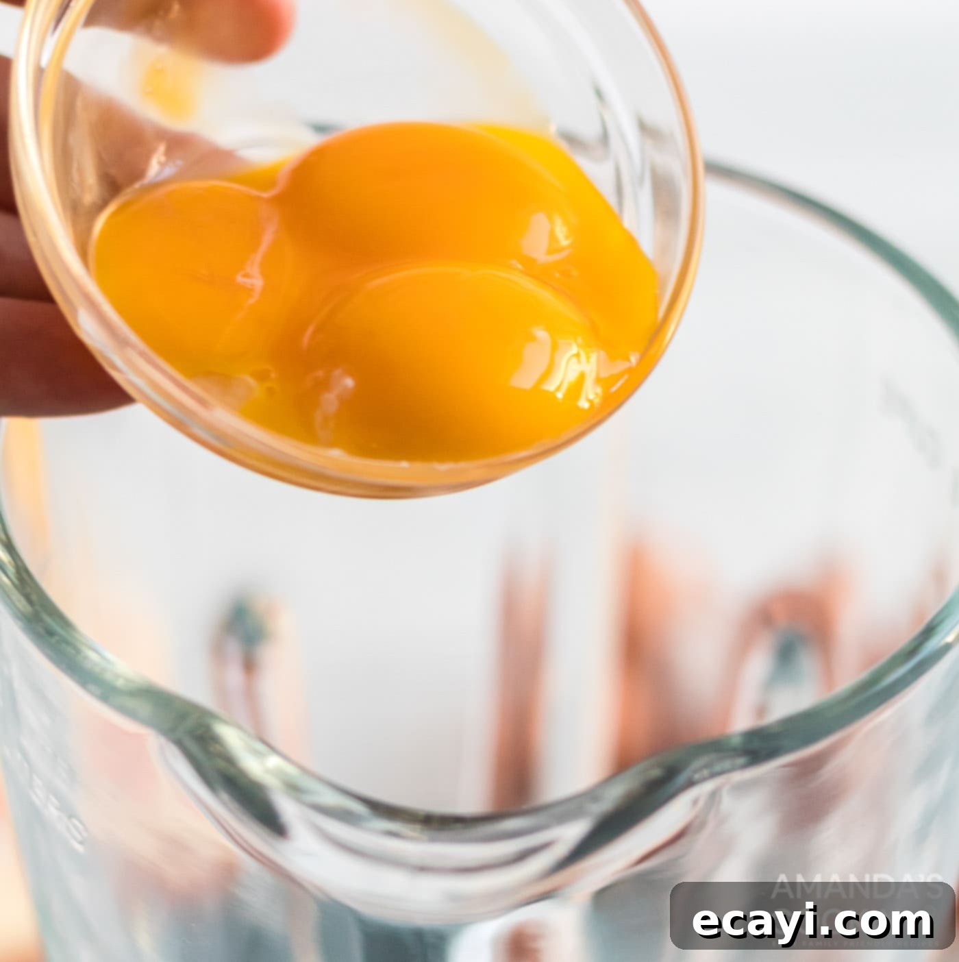 Golden Brunch Delight 2 adding egg to blender