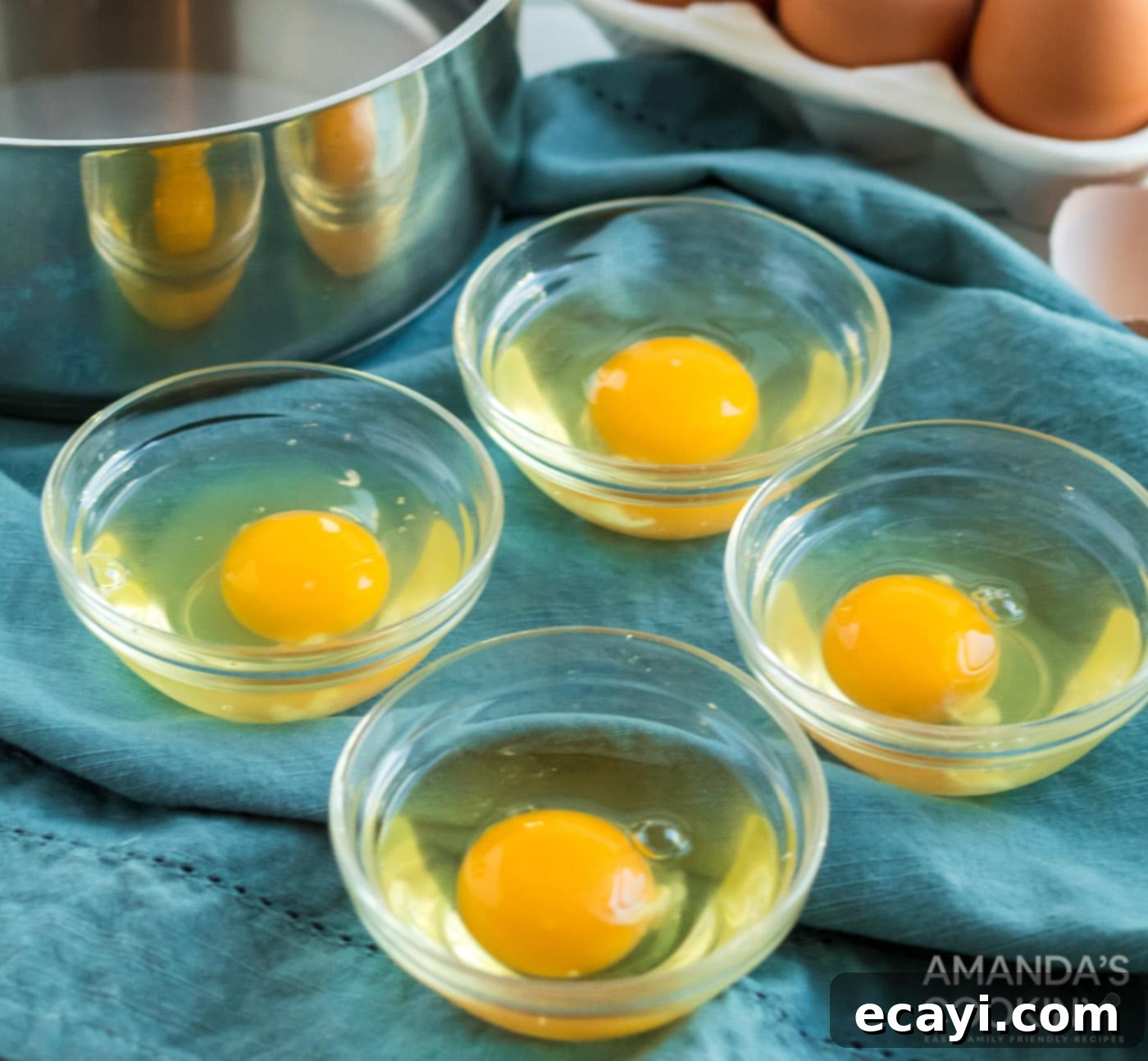 Golden Brunch Delight 4 eggs in dishes
