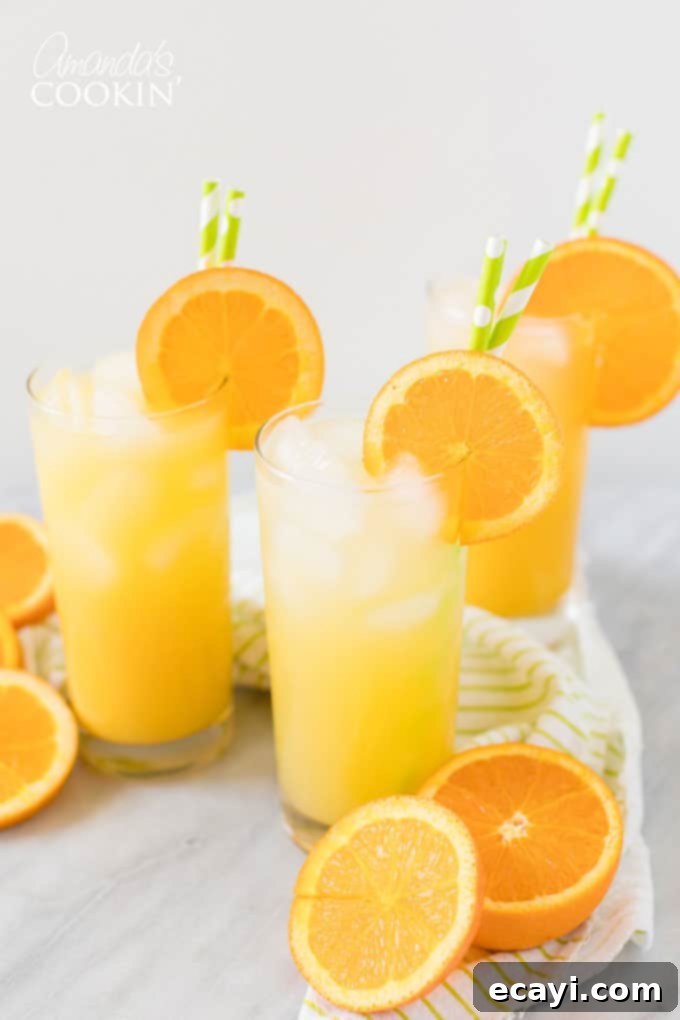 The simple elegance of a Screwdriver: an essential vodka and orange juice blend for any cocktail enthusiast. Close-up of a Screwdriver cocktail, perfectly mixed and garnished with an orange slice, ready to be enjoyed.