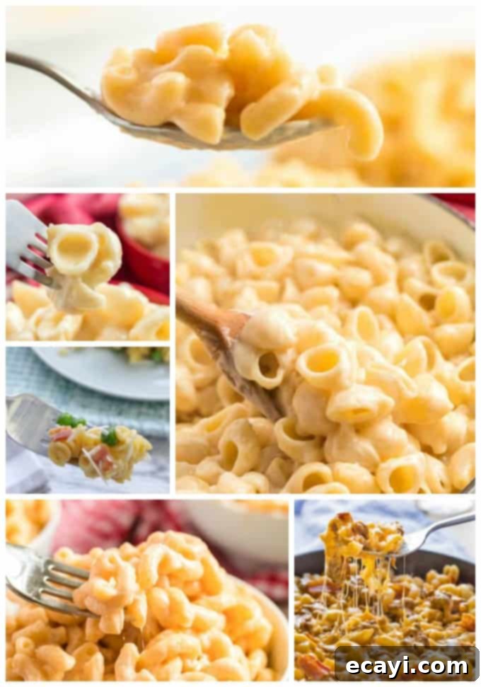 Crockpot macaroni and cheese, Instant Pot mac and cheese, macaroni and cheese on the stovetop, and the list goes on! Here are our favorite homemade macaroni and cheese recipes. #macaroniandcheese #macandcheese #macandcheeserecipes #crockpotmacandcheese #instantpotmacandcheese #paneramacandcheese #homemademacandcheese #bakedmacandcheese collage of macaroni and cheese recipes
