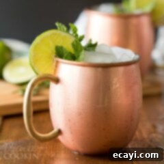 Copper Kick 6 frosty copper mug of moscow mule