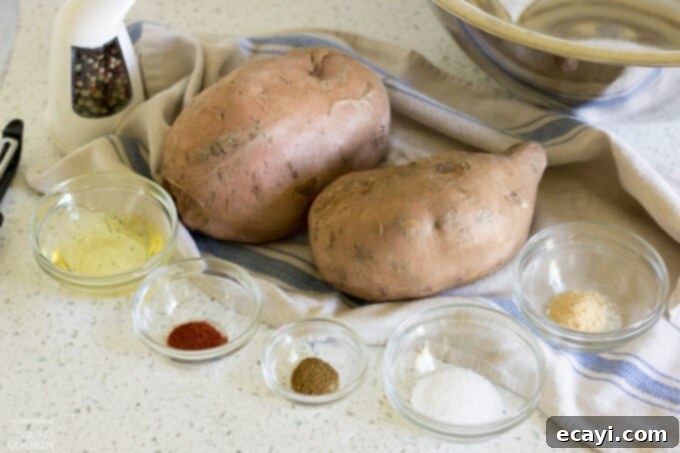 Crispy Baked Sweet Potato Fries 2 Ingredients you'll need