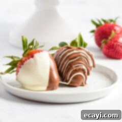 Indulgent Chocolate-Dipped Strawberries 10 two luscious chocolate covered strawberries