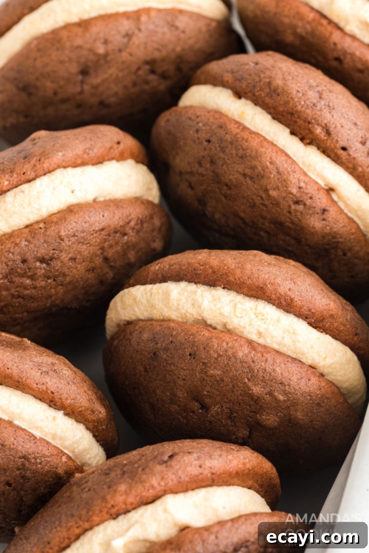 These delightful mini pumpkin whoopie pies are an ideal fall treat, great for after-school snacks or harvest parties. whoopie pies in a box, perfectly arranged for a fall treat