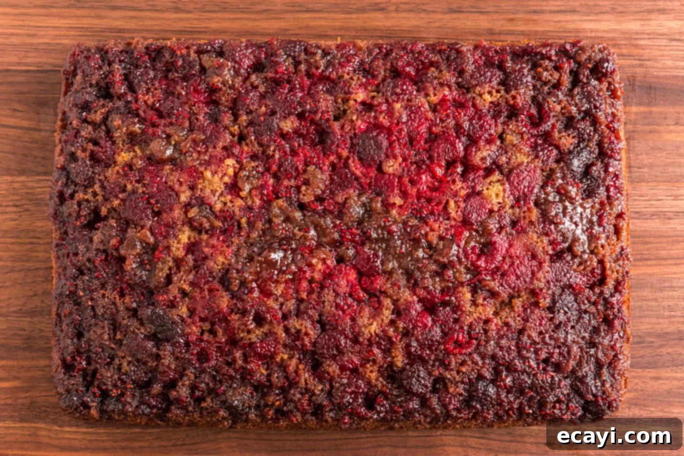 Ruby Raspberry Reveal 13 flipped raspberry upside down cake