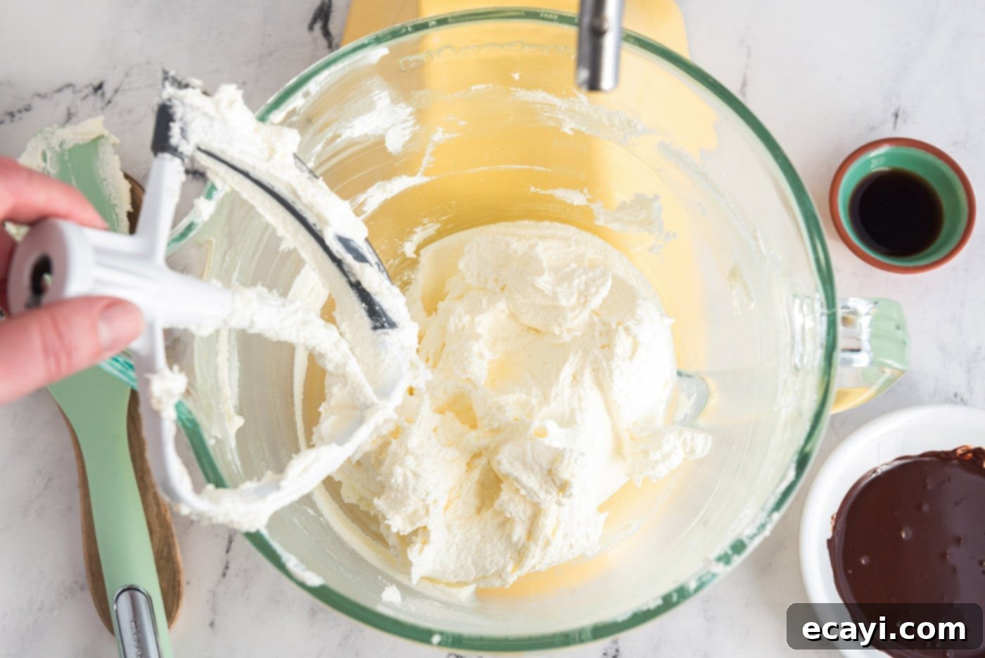 Silky Chocolate Dream 8 Butter and sugar mixed until light and fluffy in a stand mixer bowl