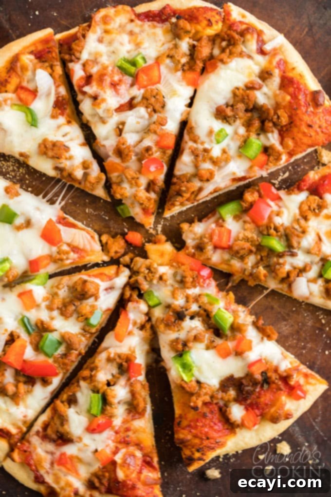 Whip Up Your Own Pizza Dough 2 sliced pizza showing a delicious crust and toppings