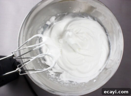 Egg whites, beaten stiff (meringue) Egg whites, beaten stiff (meringue)