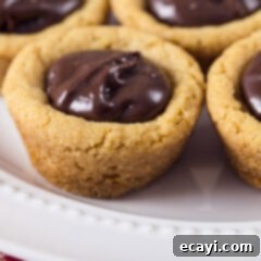 Fudgy Peanut Butter Delights 8 A delicious stack of homemade peanut butter fudge cookies with creamy chocolate centers