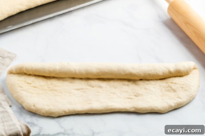 Rustic Italian Loaf 10 rolling dough up jelly rolls style
