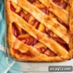 Heavenly Deep Dish Peach Pie 18 close up of peach pie